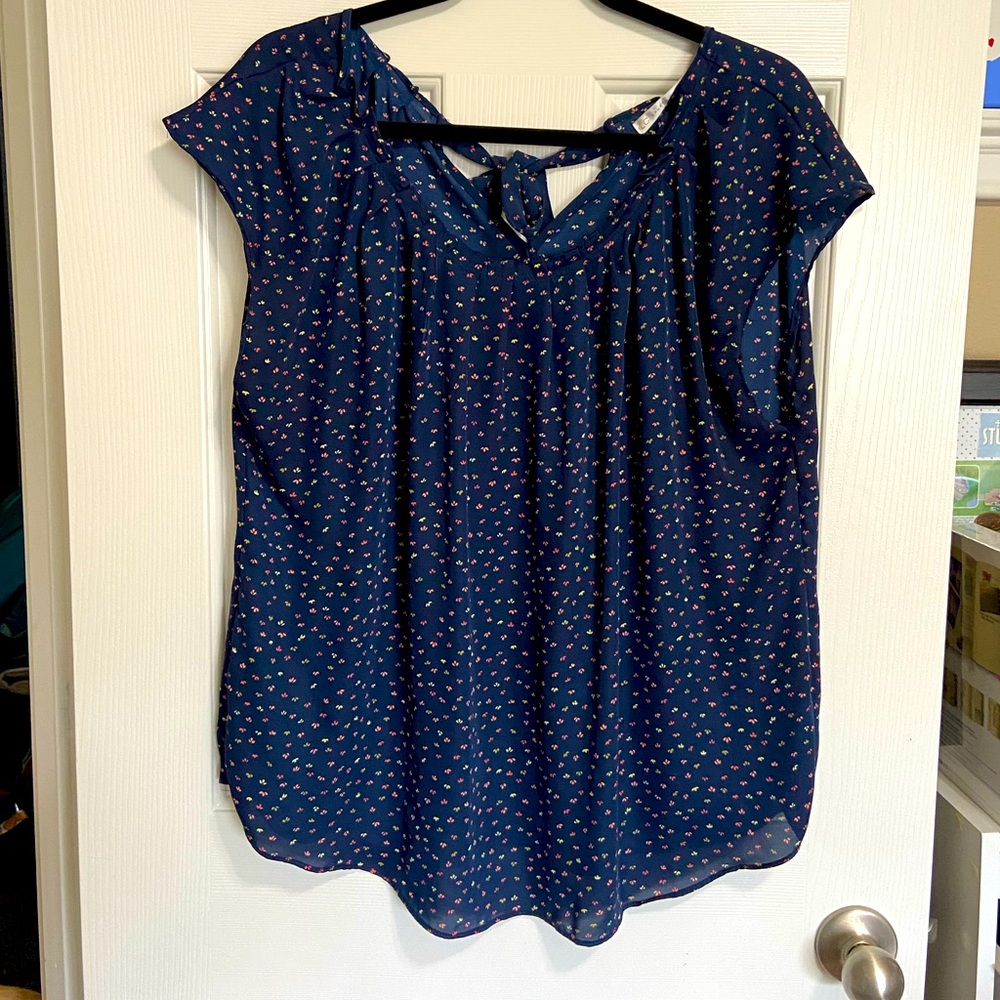 Navy Floral Shirt